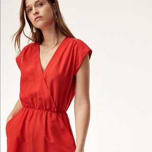 Aritzia Corbett Romper- Color: Clay